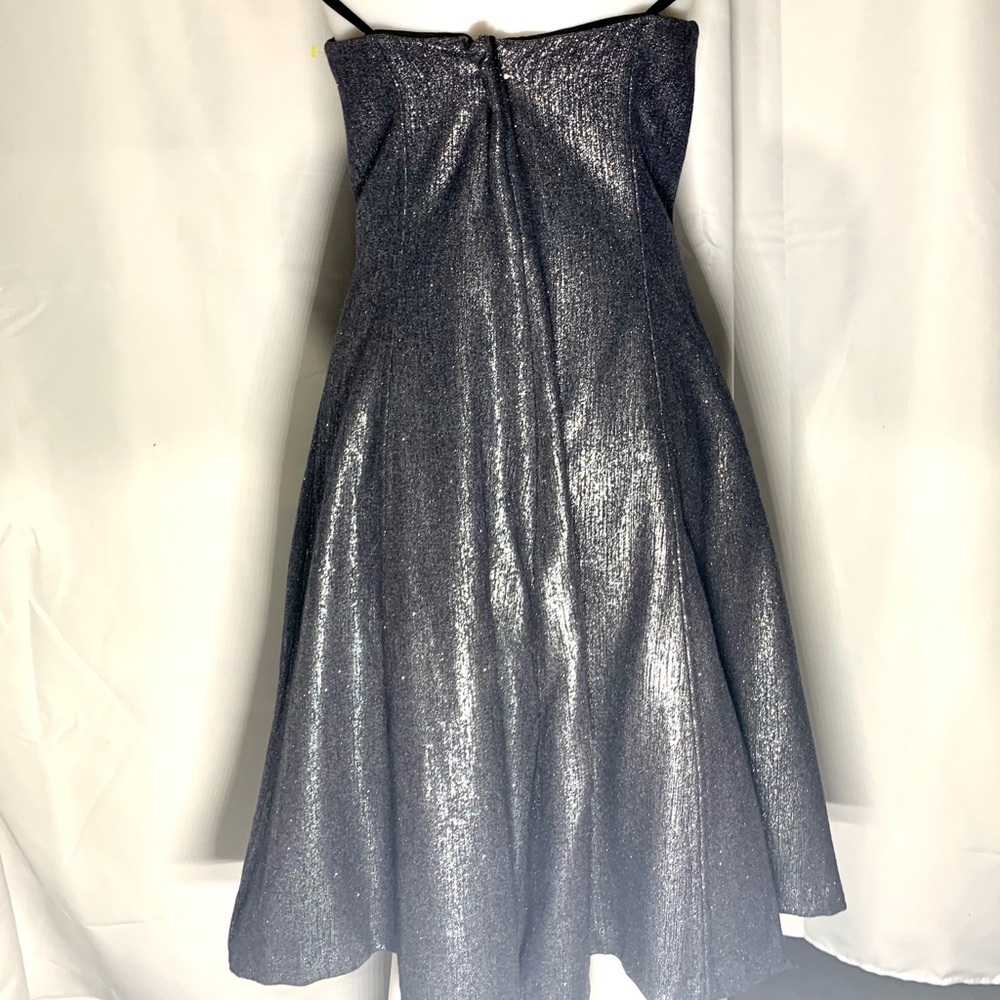Nordstrom GUNMETAL Strapless Formal Prom Wedding Cocktail Occasion Event Party - Picture 7 of 13
